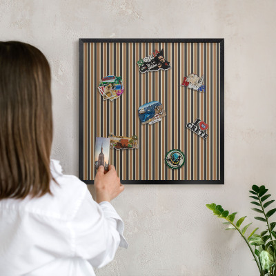Ozdobné tabule na magnety v černém rámu Geometrický vzor