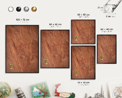 Tabule na magnety v rámech černé barvy Dřevěná textura