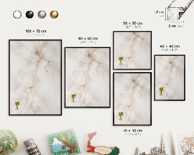 Ozdobné tabule na magnety v černém rámu Květinová elegance