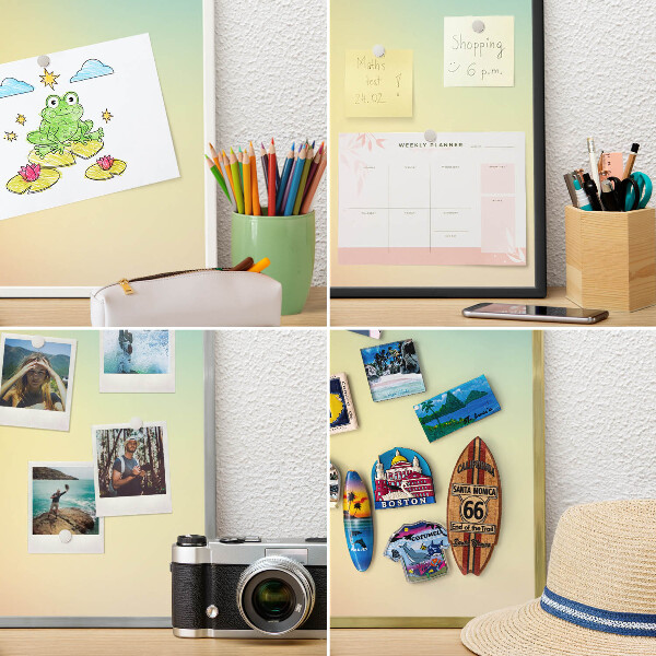 Ozdobné tabule na magnety v černém rámu Barevný přechod