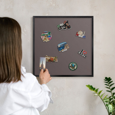 Ozdobné tabule na magnety v černém rámu Vybledlá hnědá