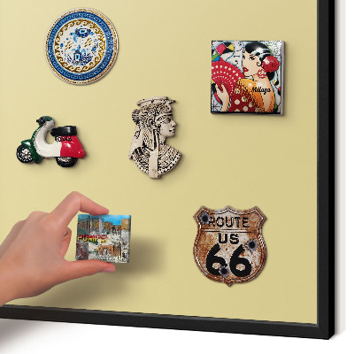 Ozdobné tabule na magnety v černém rámu Béžovo-žlutá