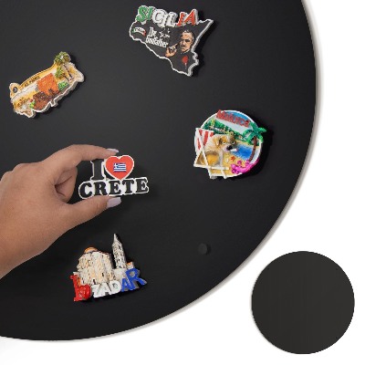 Magnetická tabule na fotky z dovolené kulaté černé provedení