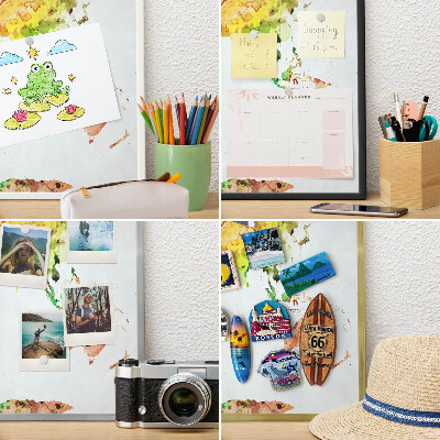 Tabule na magnety z dovolené ve stříbrném rámu Barevná mapa