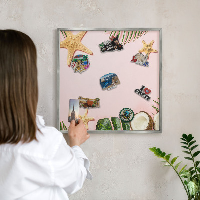 Tabule na magnety z dovolené ve stříbrném rámu Tropická dovolená