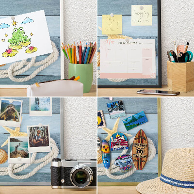 Tabule na magnety na zeď stříbrný rám Přímořské klima