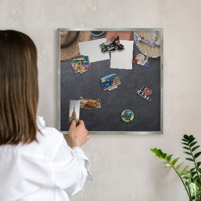 Tabule na magnety na zeď stříbrný rám Sváteční atmosféra