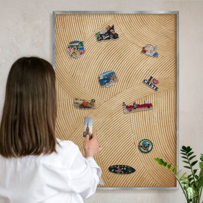 Tabule na magnety z dovolené ve stříbrném rámu Konstrukční linie