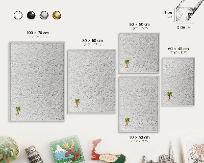 Tabule na magnety z dovolené ve stříbrném rámu Prolamovaná elegance