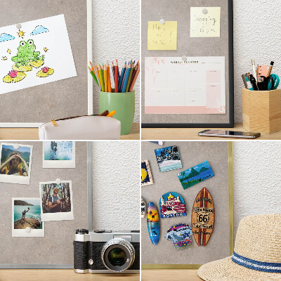 Tabule na magnety z dovolené ve stříbrném rámu Neutrální elegance