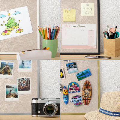 Tabule na magnety na zeď stříbrný rám Dekorativní mandala
