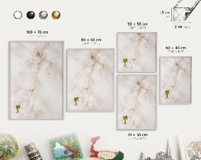 Tabule na magnety z dovolené ve stříbrném rámu Květinová elegance