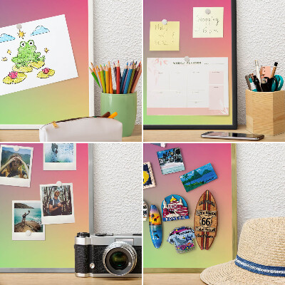Tabule na magnety z dovolené ve stříbrném rámu Barevný přechod