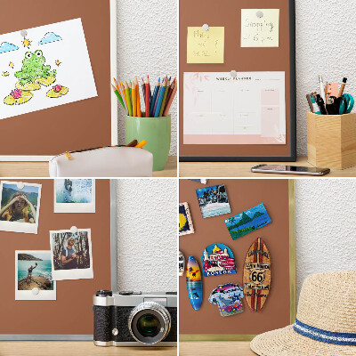 Tabule na magnety z dovolené ve stříbrném rámu Tmavě oranžová