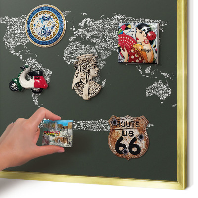 Magnetické tabule na magnety v zlatém rámu Textová mapa