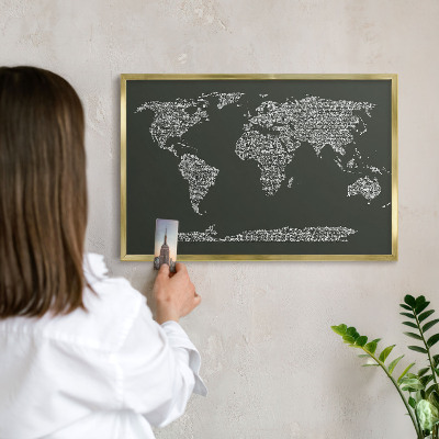 Magnetické tabule na magnety v zlatém rámu Textová mapa
