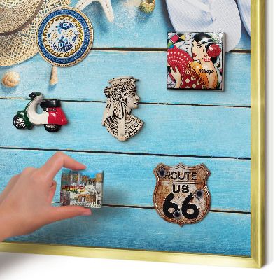 Magnetické tabule na magnety v zlatém rámu Sváteční atmosféra