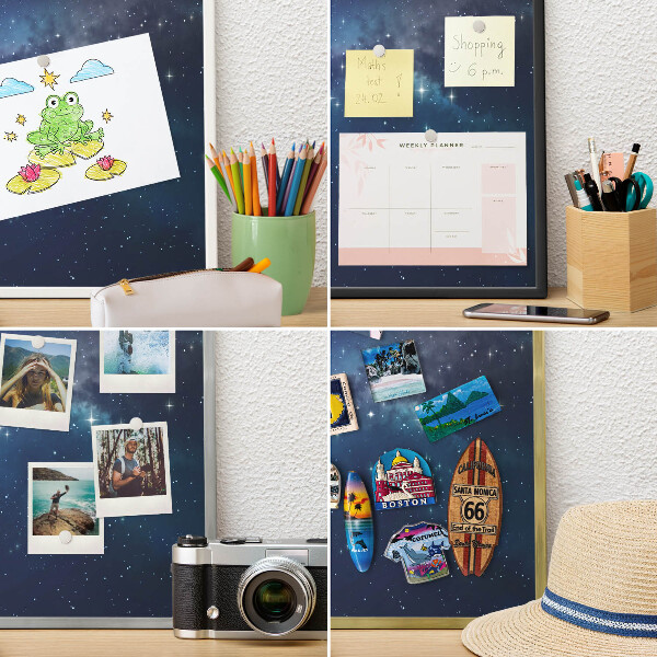 Magnetické tabule na magnety v zlatém rámu Hvězdný prostor