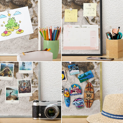 Magnetické tabule na magnety v zlatém rámu Reliéfní mapa