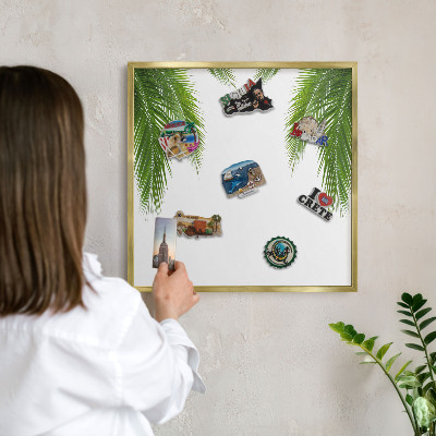 Magnetické tabule na magnety v zlatém rámu Exotická příroda