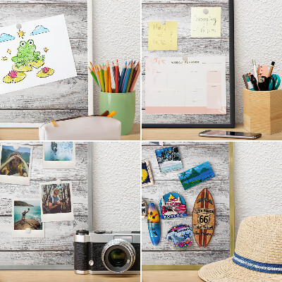 Magnetické tabule na magnety v zlatém rámu Rustikální dřevo