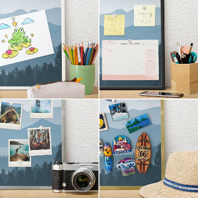 Magnetické tabule na magnety v zlatém rámu Horská harmonie