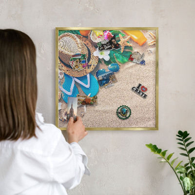 Magnetické tabule na magnety v zlatém rámu Letní relaxace