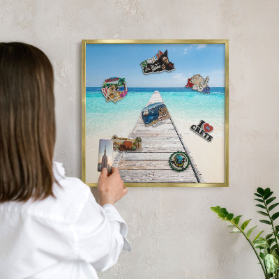 Magnetické tabule na magnety v zlatém rámu Oceánské molo