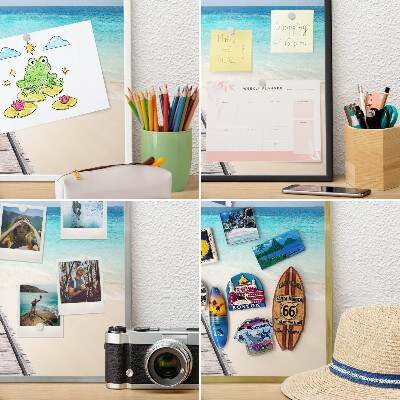 Magnetické tabule na magnety v zlatém rámu Oceánské molo