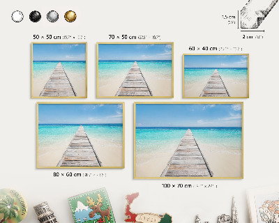Magnetické tabule na magnety v zlatém rámu Oceánské molo