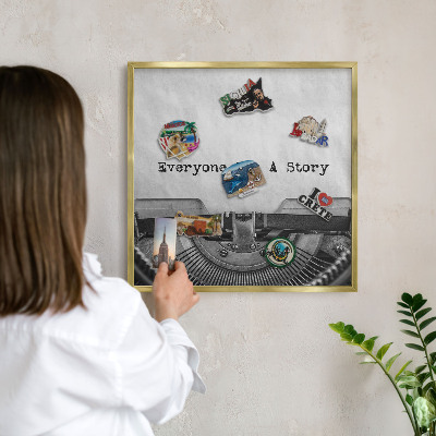 Plechové tabule na magnety zlatý rám Starožitný stroj
