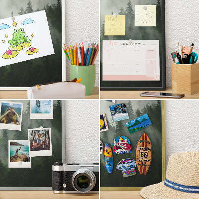 Magnetické tabule na magnety v zlatém rámu Lesní magie