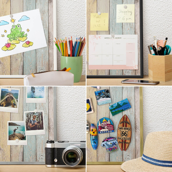 Magnetické tabule na magnety v zlatém rámu Rustikální desky