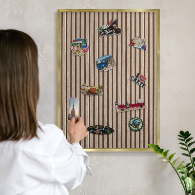 Magnetické tabule na magnety v zlatém rámu Klidná struktura