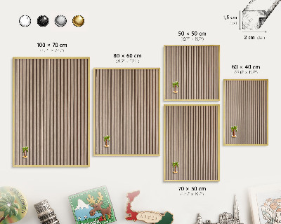 Magnetické tabule na magnety v zlatém rámu Klidná struktura