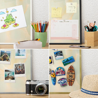 Magnetické tabule na magnety v zlatém rámu Mramorová elegance