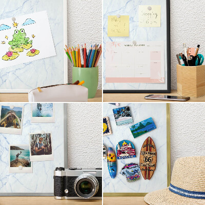 Magnetické tabule na magnety v zlatém rámu Mramorový design