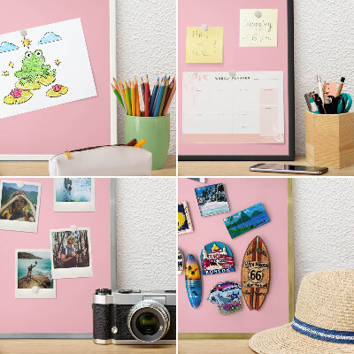 Magnetické tabule na magnety v zlatém rámu Světle růžová