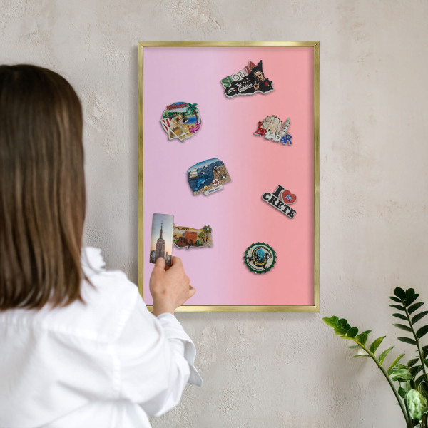 Magnetické tabule na magnety v zlatém rámu Jemný přechod