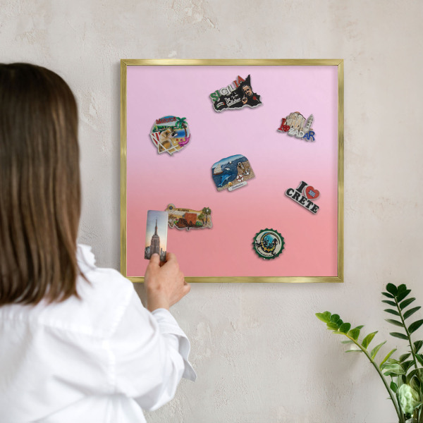 Magnetické tabule na magnety v zlatém rámu Jemný přechod
