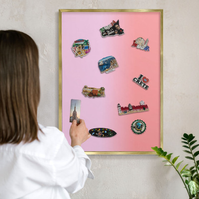 Magnetické tabule na magnety v zlatém rámu Jemný přechod