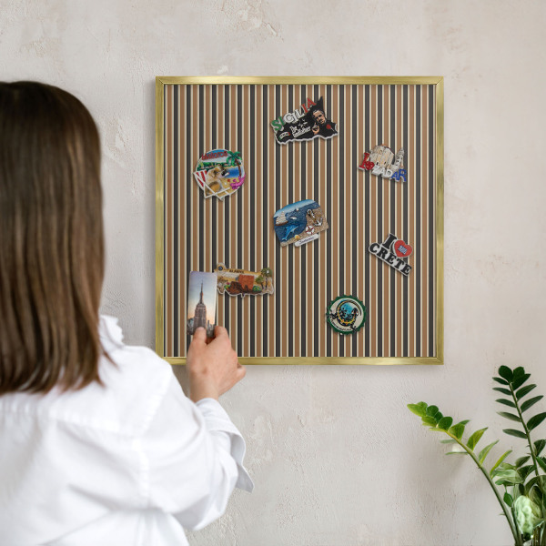 Magnetické tabule na magnety v zlatém rámu Geometrický vzor