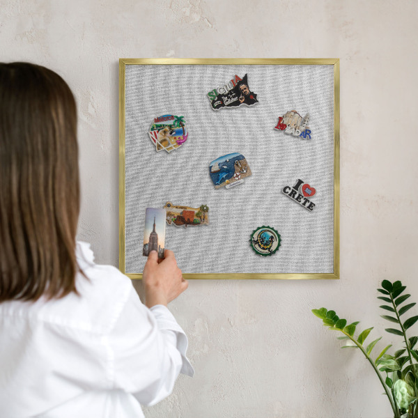 Plechové tabule na magnety zlatý rám Jemná elegance