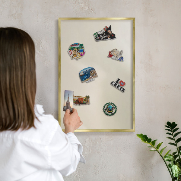 Magnetické tabule na magnety v zlatém rámu Tón mlhy