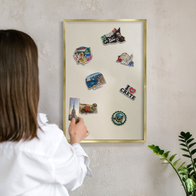 Magnetické tabule na magnety v zlatém rámu Tón mlhy