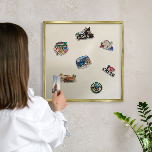 Magnetické tabule na magnety v zlatém rámu Tón mlhy