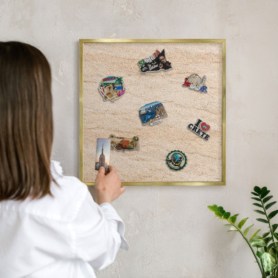 Plechové tabule na magnety zlatý rám Přirozená elegance