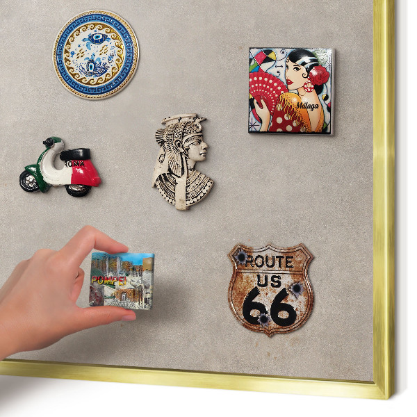 Magnetické tabule na magnety v zlatém rámu Neutrální elegance