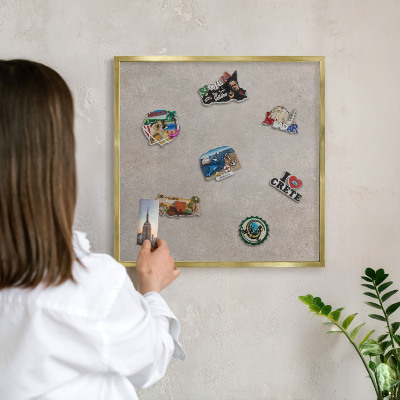 Magnetické tabule na magnety v zlatém rámu Neutrální elegance
