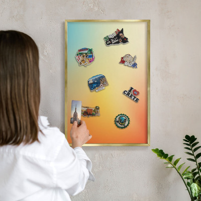 Magnetické tabule na magnety v zlatém rámu Barevný přechod